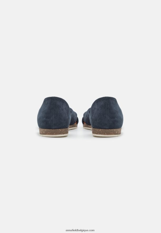 femmes sandales en cuir bleu foncé Anna FieldNHH26B1340
