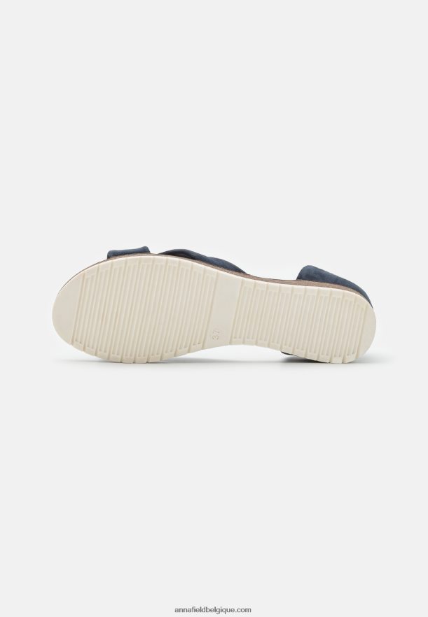 femmes sandales en cuir bleu foncé Anna FieldNHH26B1340