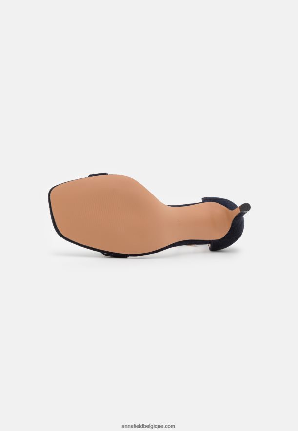 femmes sandales en cuir bleu foncé Anna FieldNHH26B1395