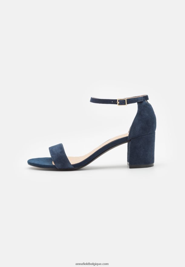 femmes sandales en cuir bleu foncé Anna FieldNHH26B1415
