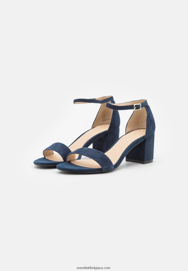 femmes sandales en cuir bleu foncé Anna FieldNHH26B1415