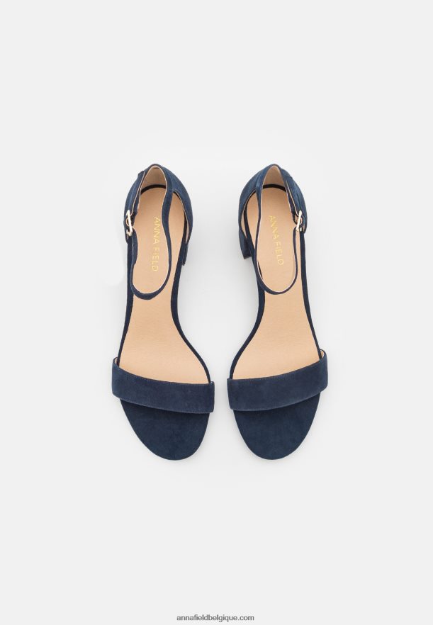 femmes sandales en cuir bleu foncé Anna FieldNHH26B1415