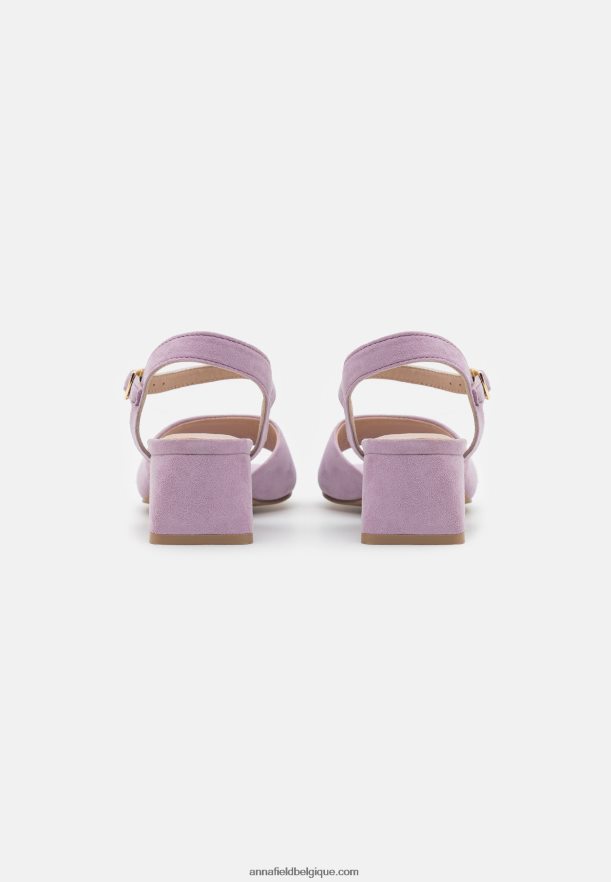 femmes sandales en cuir lilas Anna FieldNHH26B1329