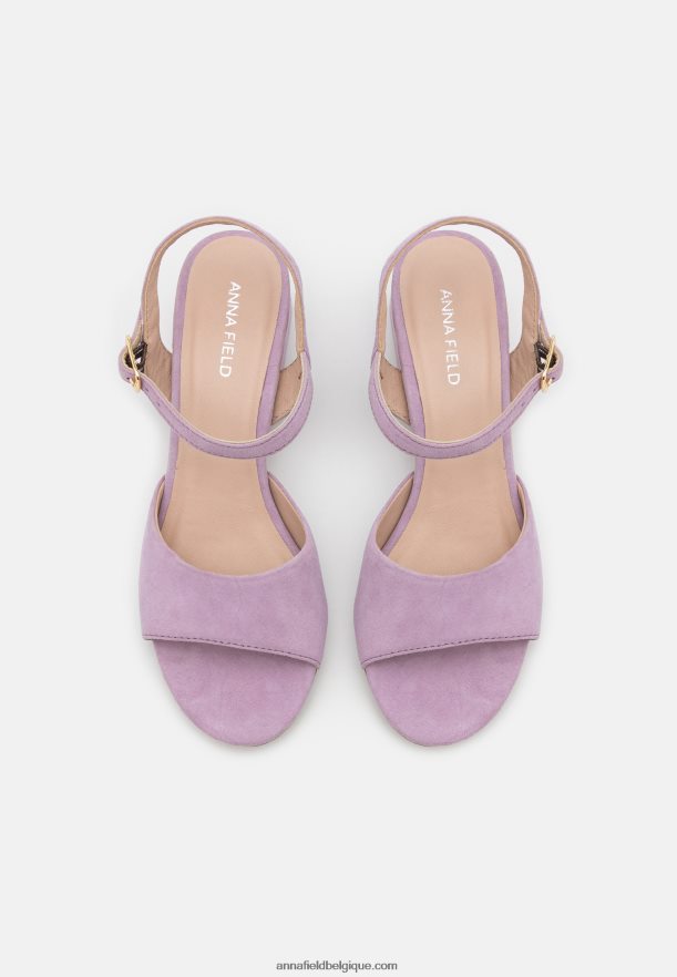 femmes sandales en cuir lilas Anna FieldNHH26B1329