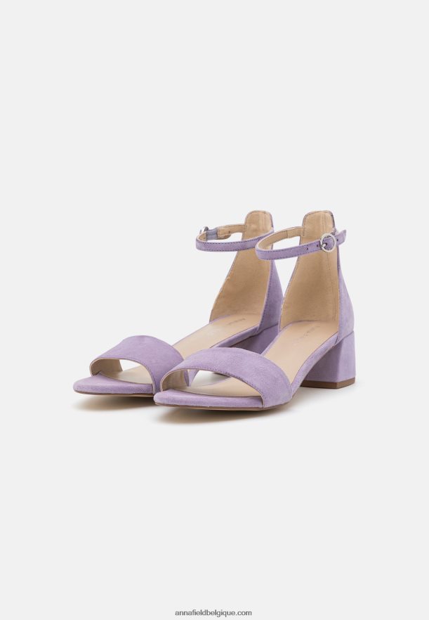 femmes sandales en cuir lilas Anna FieldNHH26B1421