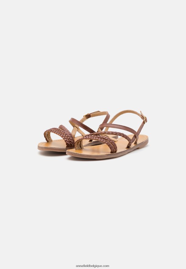 femmes sandales en cuir marron Anna FieldNHH26B1401