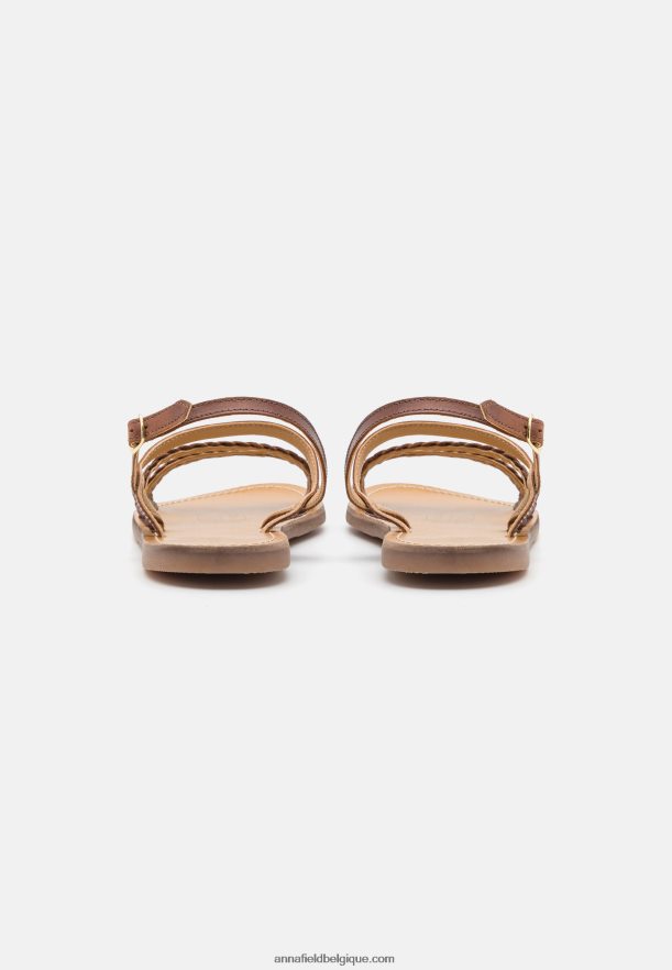 femmes sandales en cuir marron Anna FieldNHH26B1401