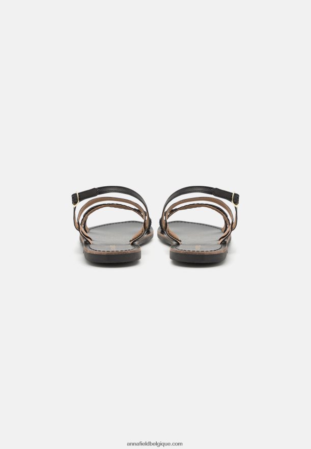 femmes sandales en cuir noir Anna FieldNHH26B1379