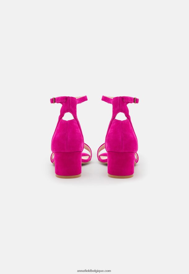 femmes sandales en cuir rose Anna FieldNHH26B1283
