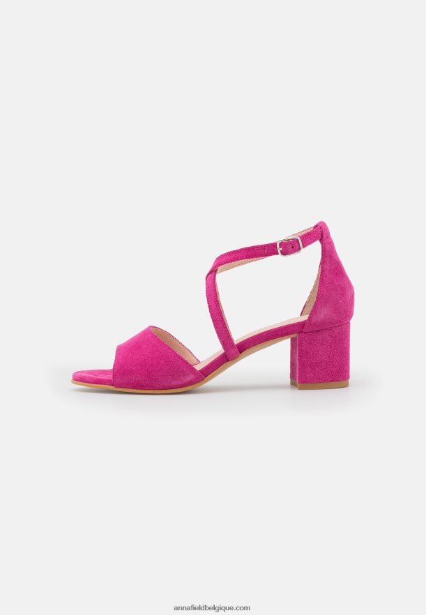 femmes sandales en cuir rose Anna FieldNHH26B1408