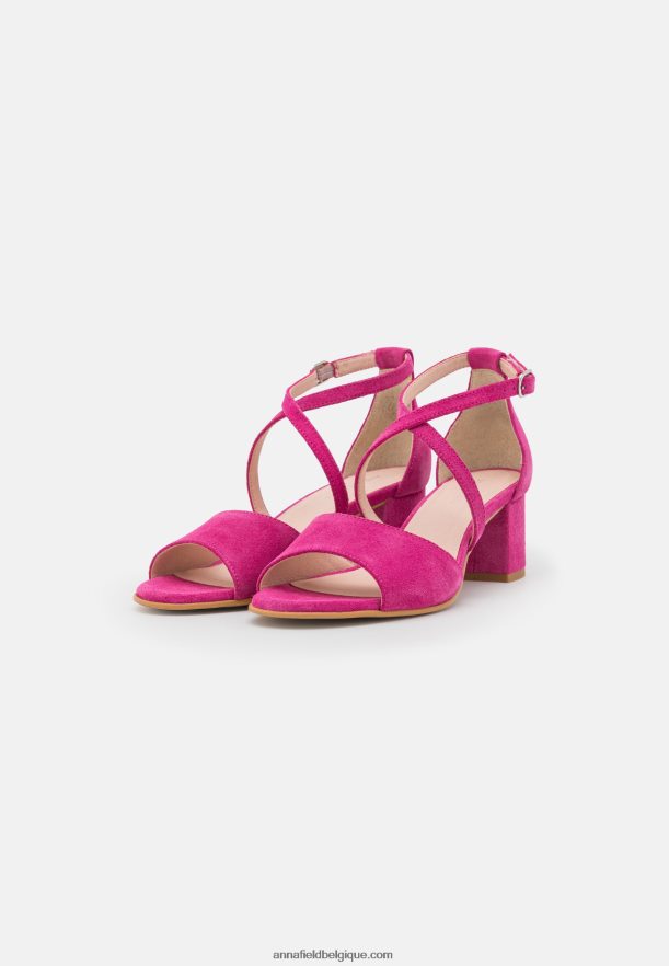femmes sandales en cuir rose Anna FieldNHH26B1408