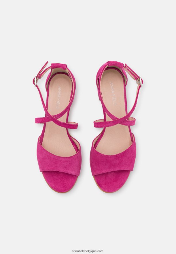 femmes sandales en cuir rose Anna FieldNHH26B1408