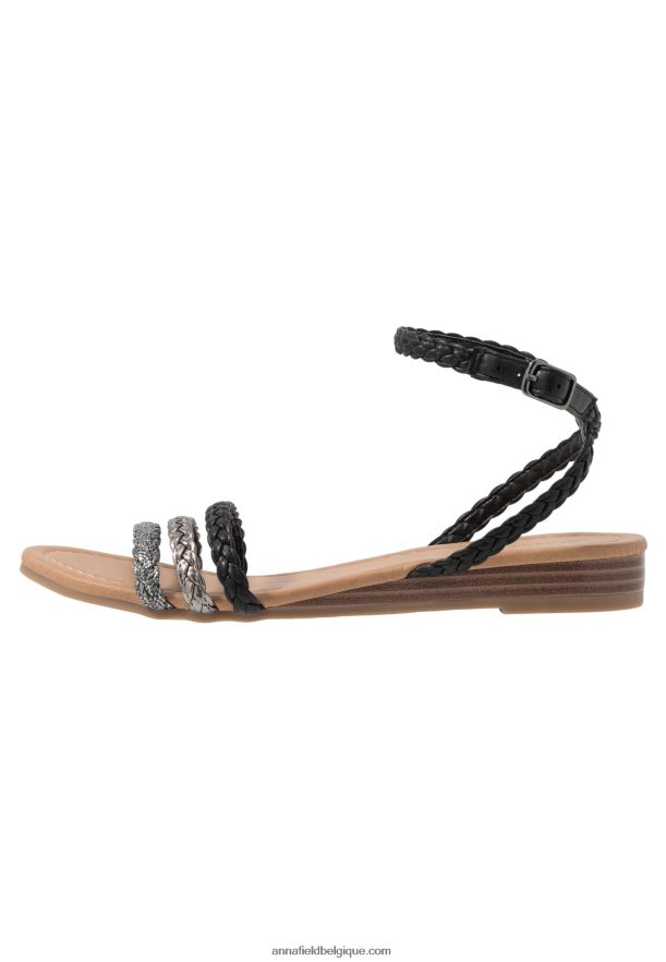femmes sandales noir/argent Anna FieldNHH26B1248