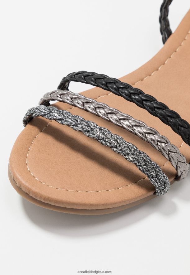 femmes sandales noir/argent Anna FieldNHH26B1248