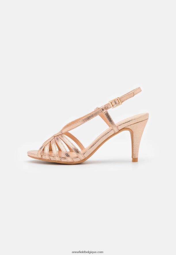 femmes sandales or rose Anna FieldNHH26B1312