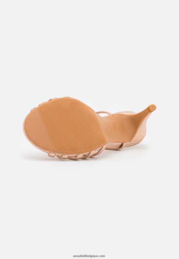 femmes sandales or rose Anna FieldNHH26B1312