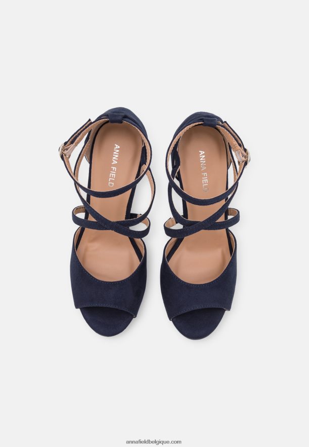 femmes sandales à plateforme bleu foncé Anna FieldNHH26B1569