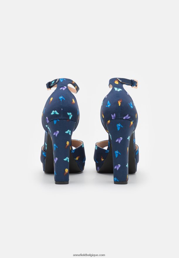 femmes sandales à plateforme bleu foncé Anna FieldNHH26B1585