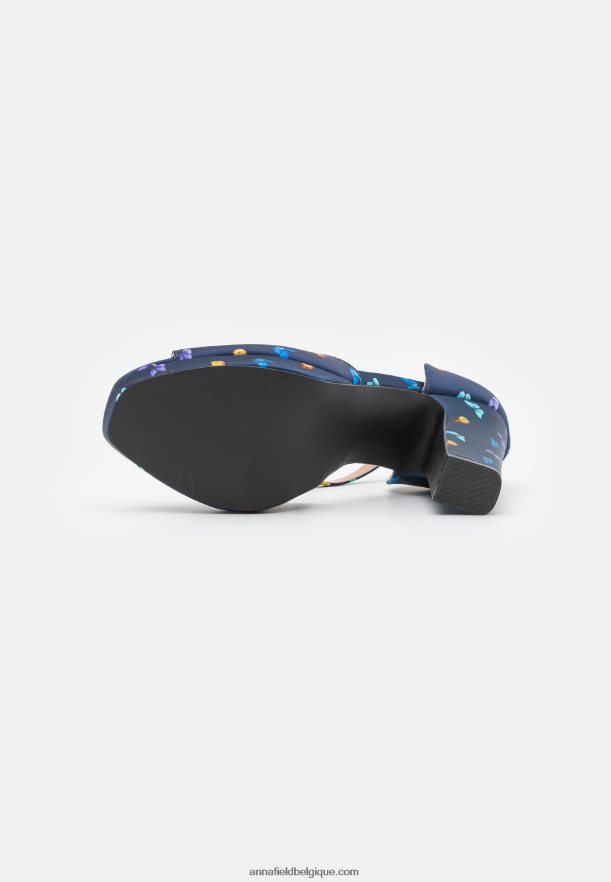 femmes sandales à plateforme bleu foncé Anna FieldNHH26B1585