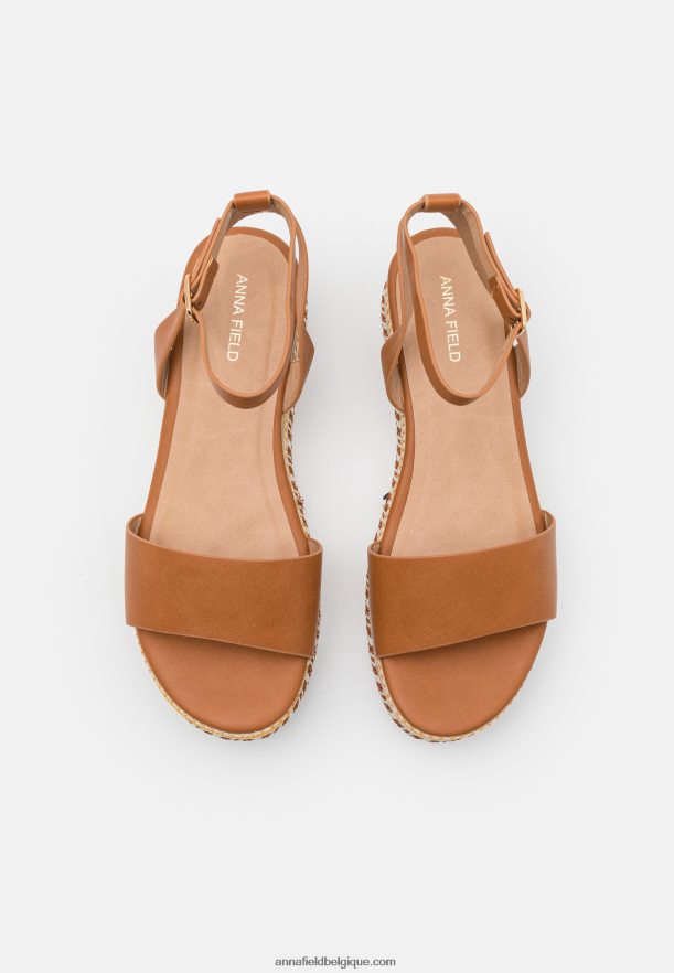 femmes sandales plateforme cognac Anna FieldNHH26B1474