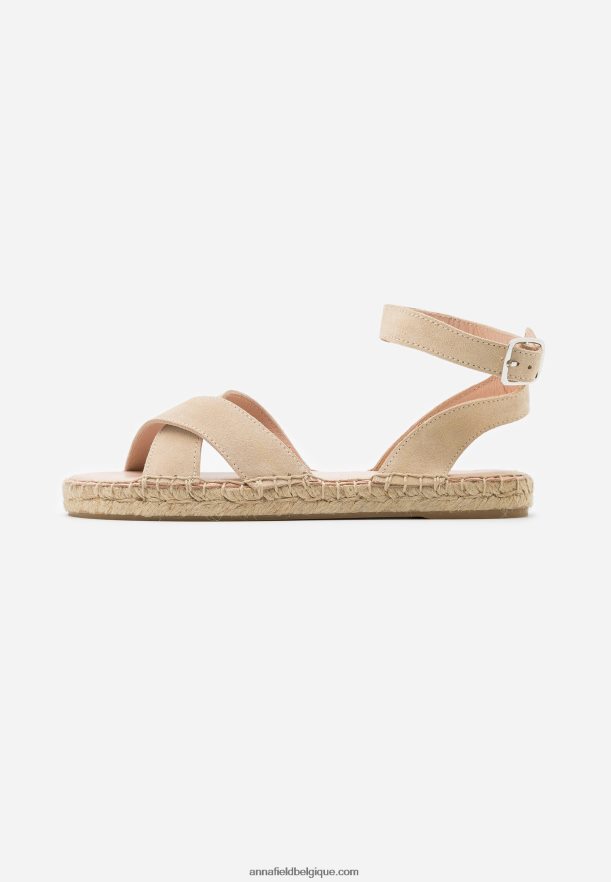femmes sandales plateforme cuir beige Anna FieldNHH26B1576