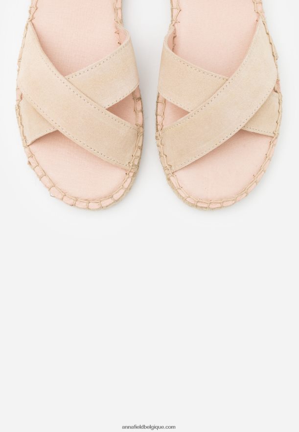 femmes sandales plateforme cuir beige Anna FieldNHH26B1576