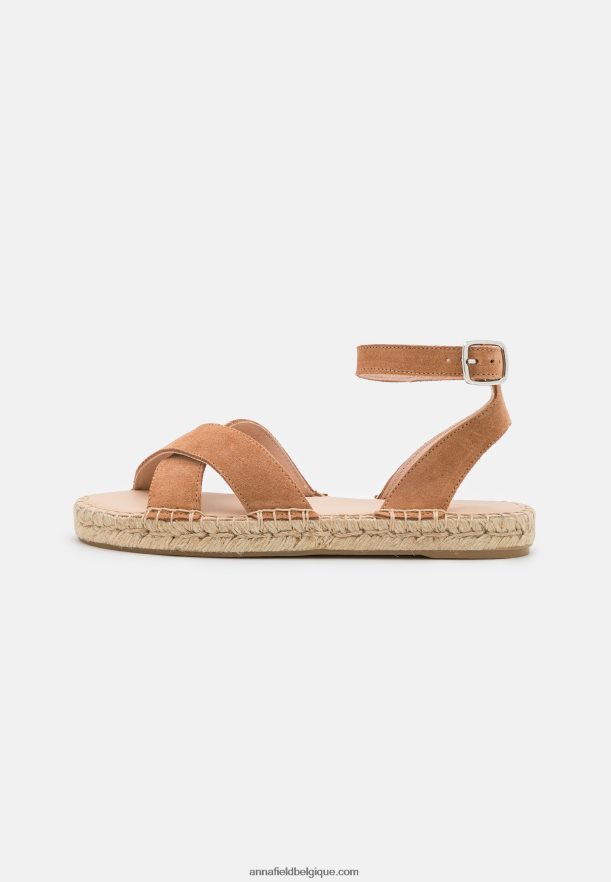 femmes sandales plateforme cuir cognac Anna FieldNHH26B1560