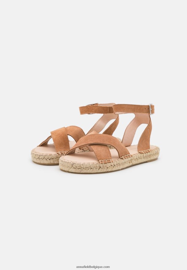 femmes sandales plateforme cuir cognac Anna FieldNHH26B1560