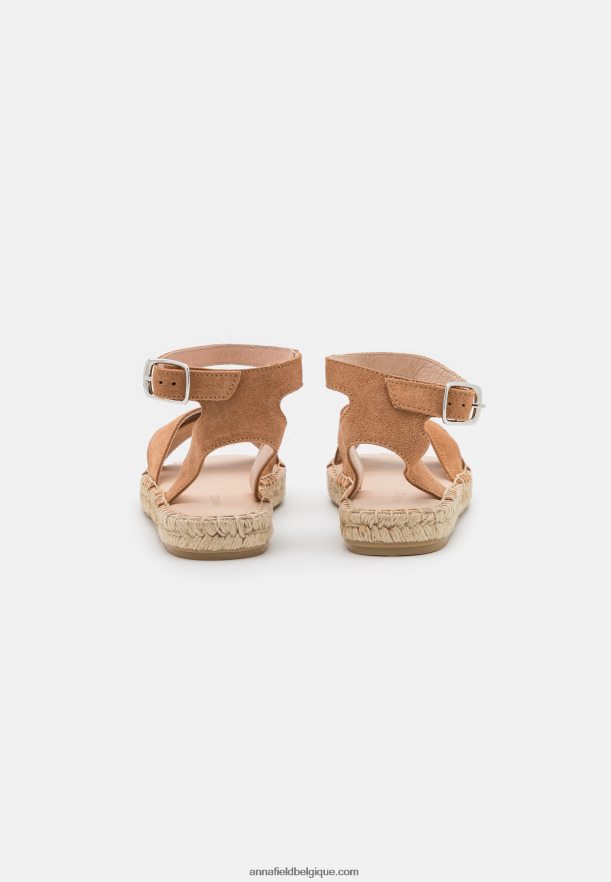 femmes sandales plateforme cuir cognac Anna FieldNHH26B1560