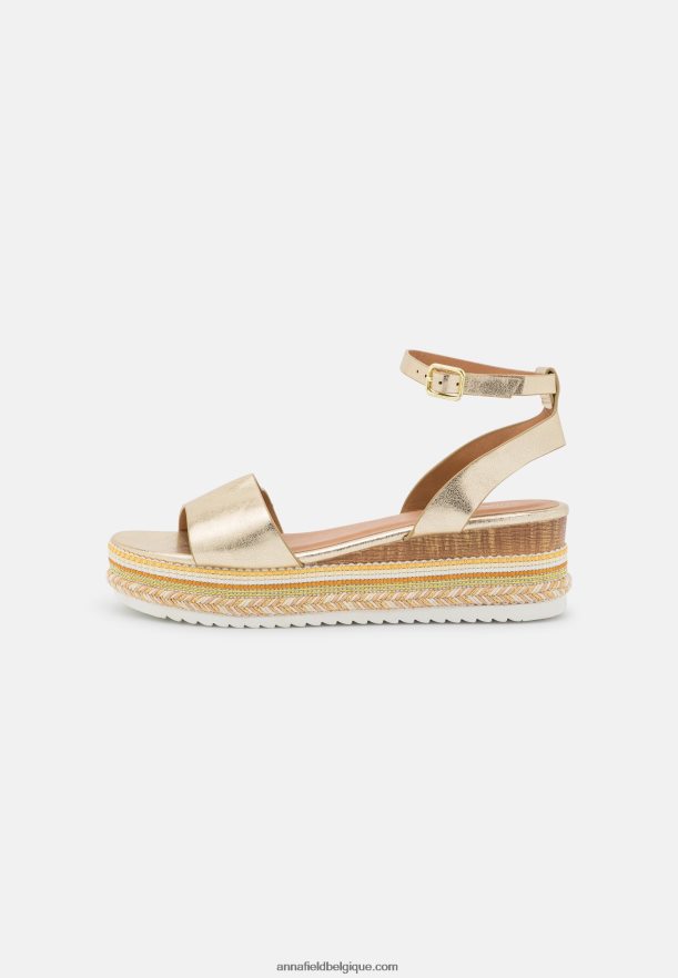 femmes sandales à plateforme dorées Anna FieldNHH26B1464
