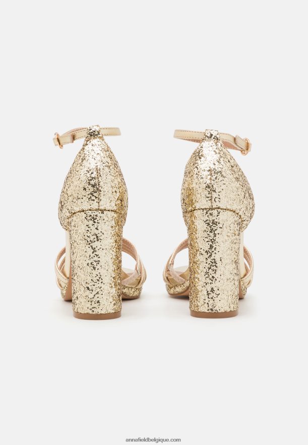 femmes sandales à plateforme dorées Anna FieldNHH26B1555