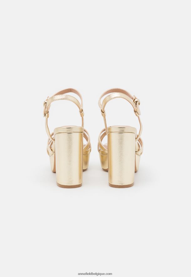 femmes sandales à plateforme dorées Anna FieldNHH26B1588