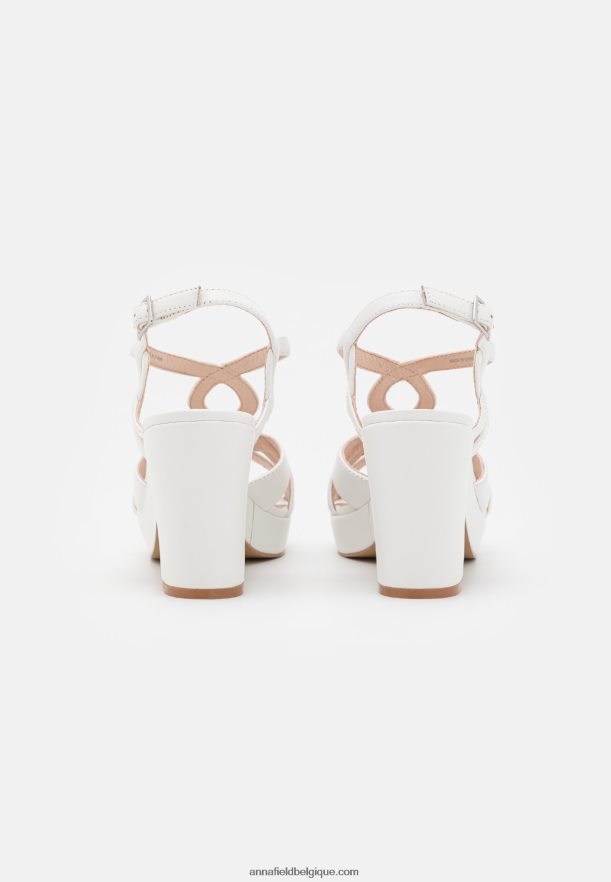 femmes sandales à plateforme en cuir blanc Anna FieldNHH26B1559