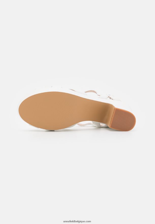 femmes sandales à plateforme en cuir blanc Anna FieldNHH26B1559