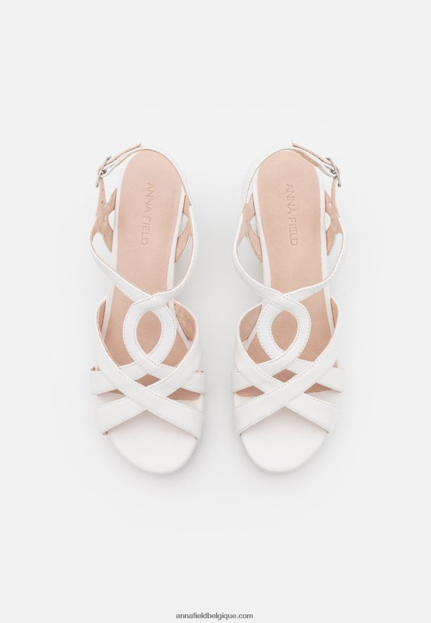 femmes sandales à plateforme en cuir blanc Anna FieldNHH26B1559