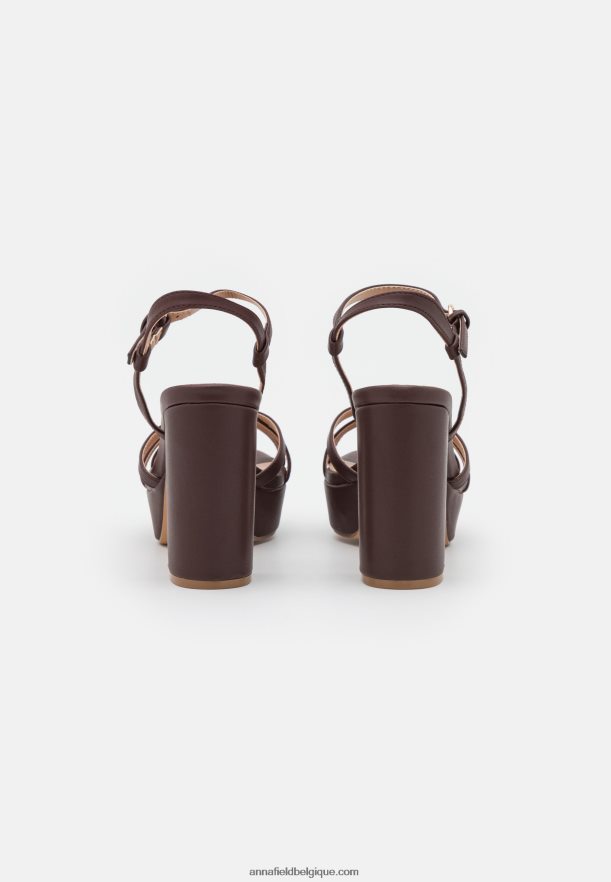 femmes sandales à plateforme marron foncé Anna FieldNHH26B1558
