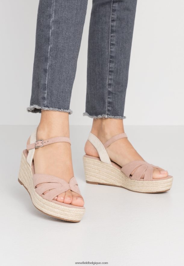 femmes sandales plateforme rose clair Anna FieldNHH26B1463