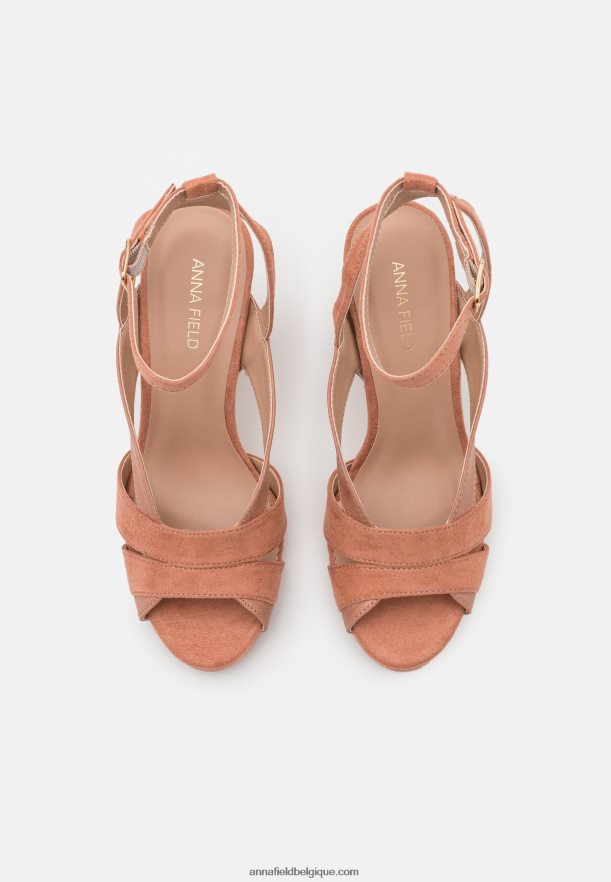 femmes sandales à plateforme rose foncé Anna FieldNHH26B1553