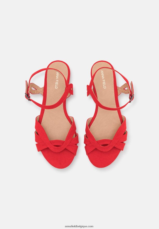 femmes sandales rouges Anna FieldNHH26B1311