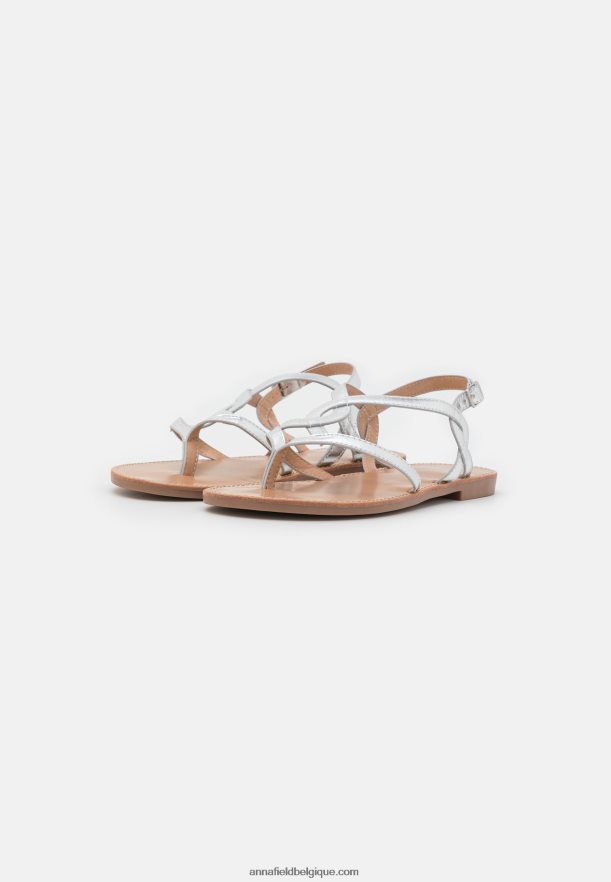 femmes sandales t-bar argent Anna FieldNHH26B1507