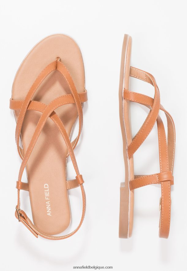 femmes sandales t-bar cognac Anna FieldNHH26B1508