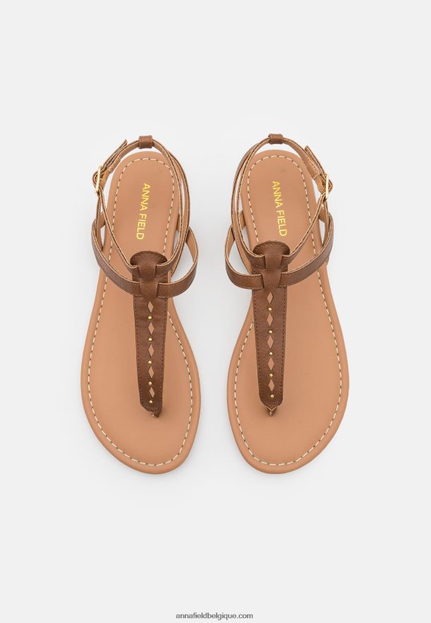 femmes sandales t-bar cognac Anna FieldNHH26B1537