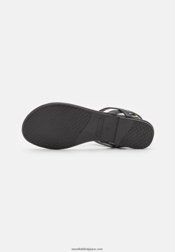 femmes sandales t-bar noires Anna FieldNHH26B1516