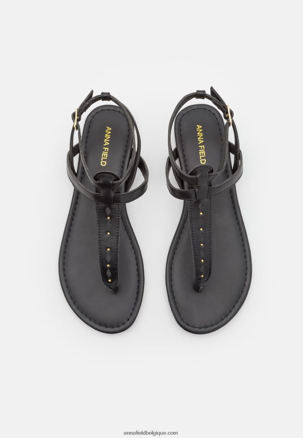 femmes sandales t-bar noires Anna FieldNHH26B1516