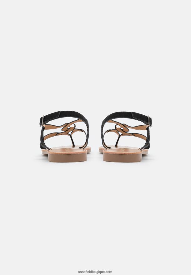 femmes sandales t-bar noires Anna FieldNHH26B1531