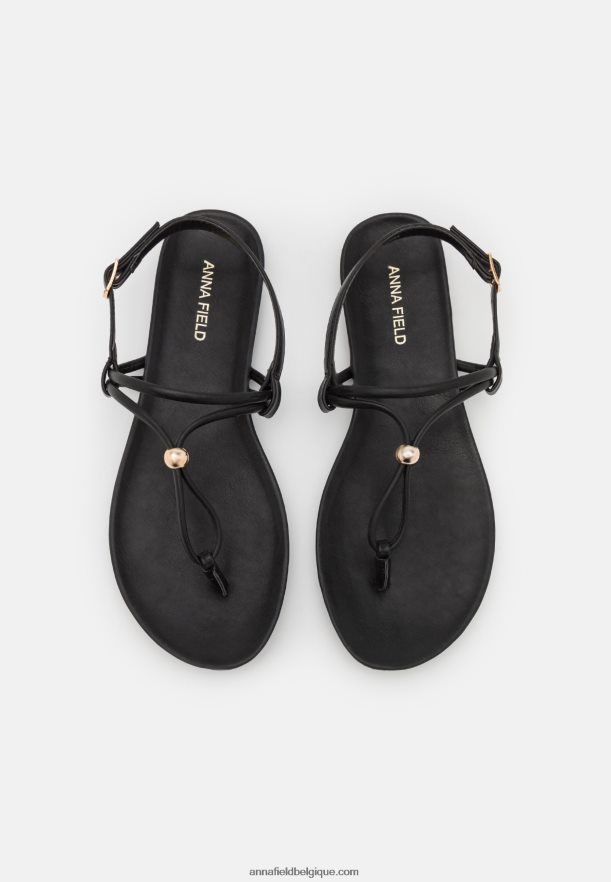femmes sandales t-bar noires Anna FieldNHH26B1538