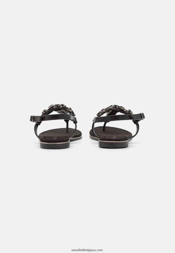 femmes sandales t-bar noires Anna FieldNHH26B1541