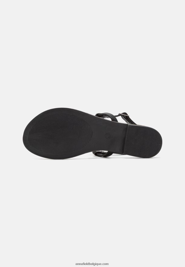 femmes sandales t-bar noires Anna FieldNHH26B1541