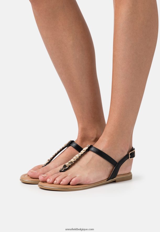 femmes sandales t-bar noires Anna FieldNHH26B1547