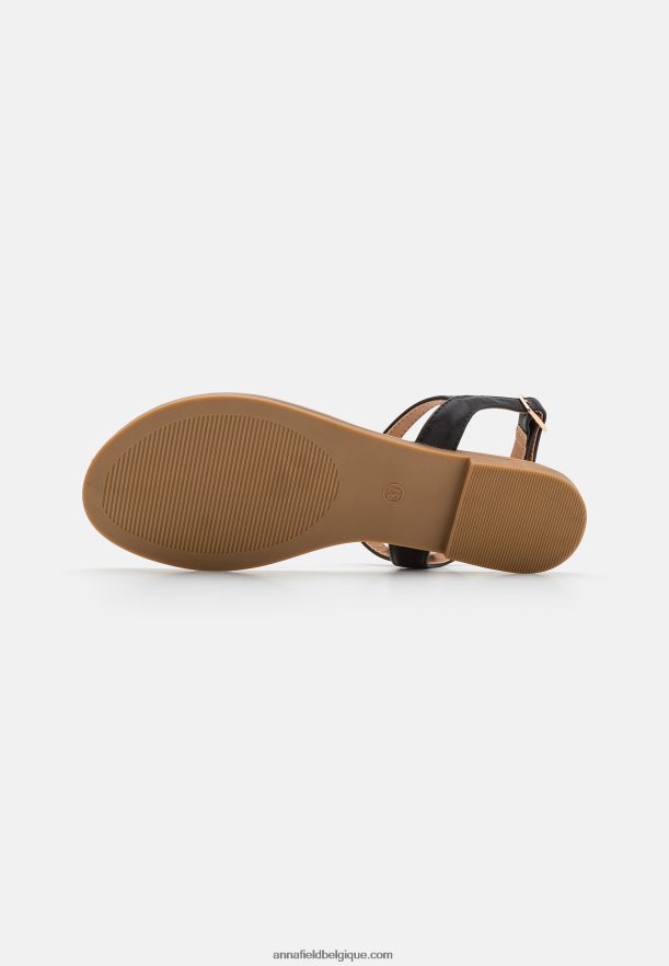 femmes sandales t-bar noires Anna FieldNHH26B1547